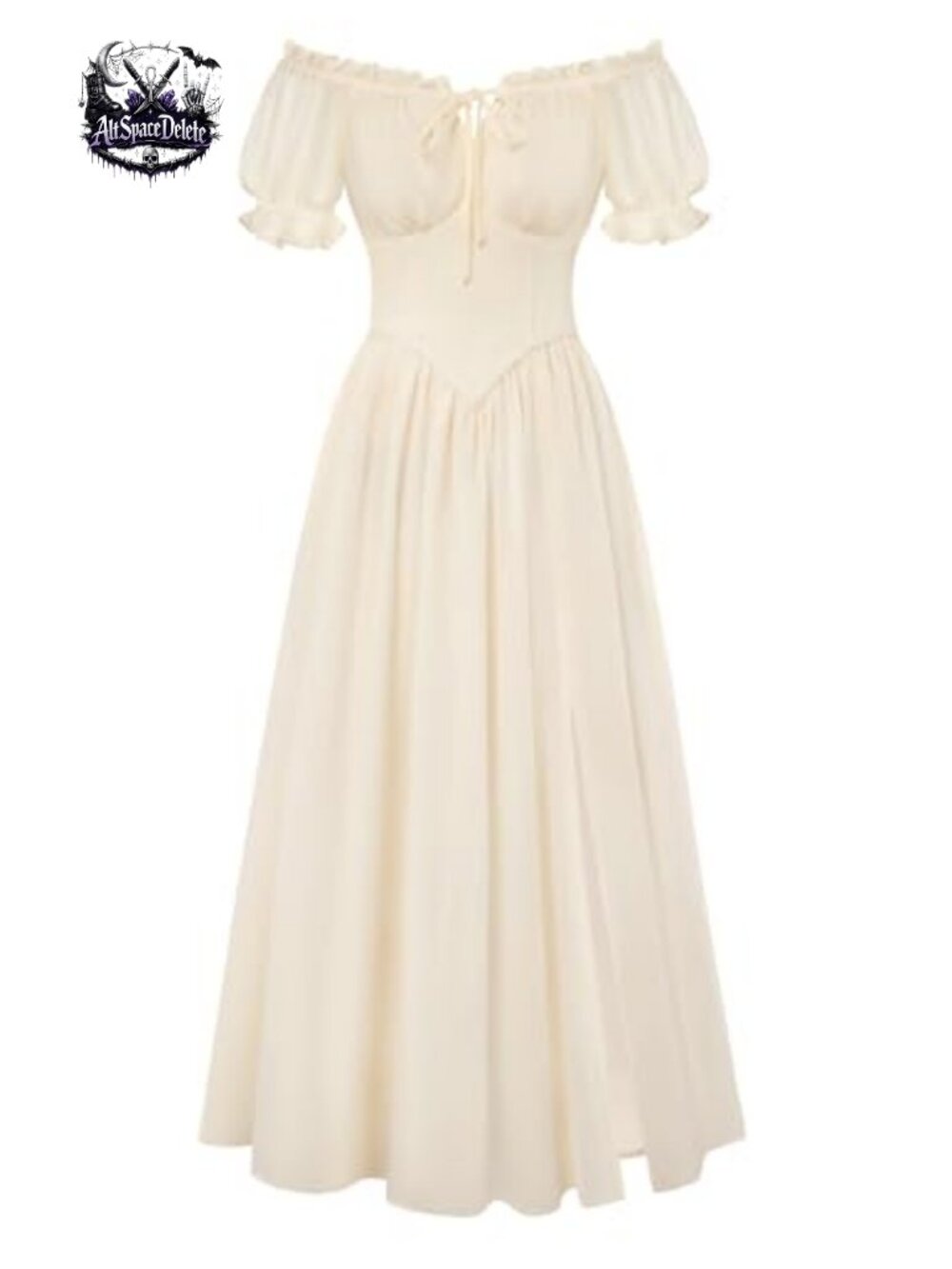 Chiffon Off Shoulder Corset Midi Dress with Pockets